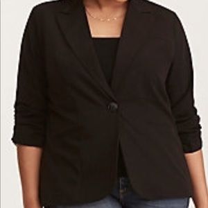 Torrid Size 3 Black 3/4 sleeve blazer